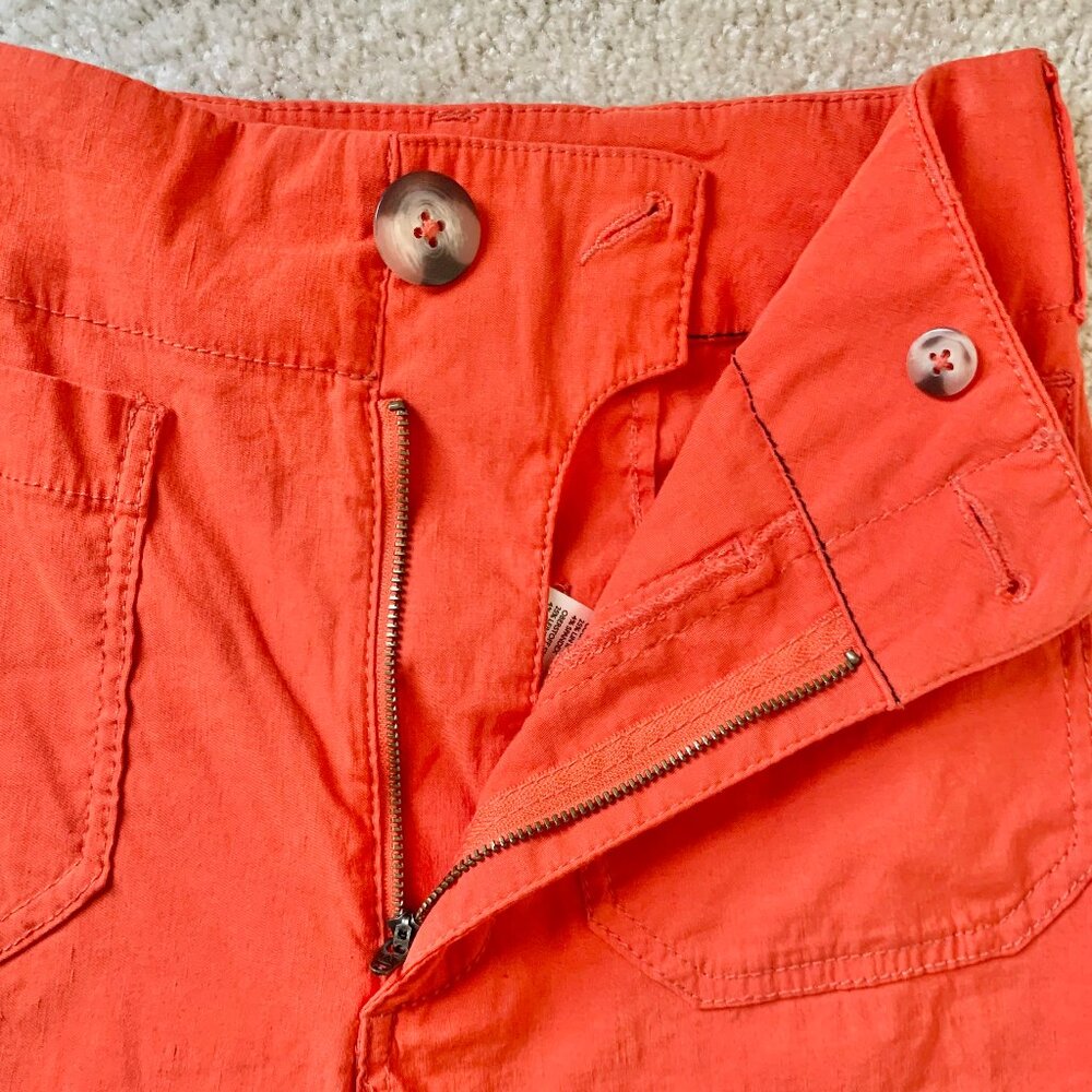 EUC Anthropologie Maeve High Waist Wide Leg Crop Pant, Size 26, Orange - Picture 8 of 12